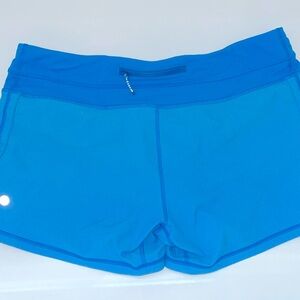 Lululemon Aqua Blue Run Ultra Short Shorts Size 10